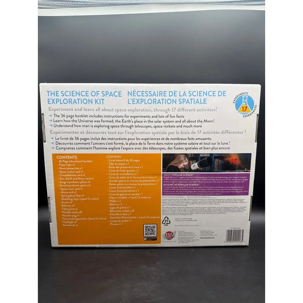 Popular Science Space Exploration Kit STEAM 17 Experiments 30 Pieces NEW
